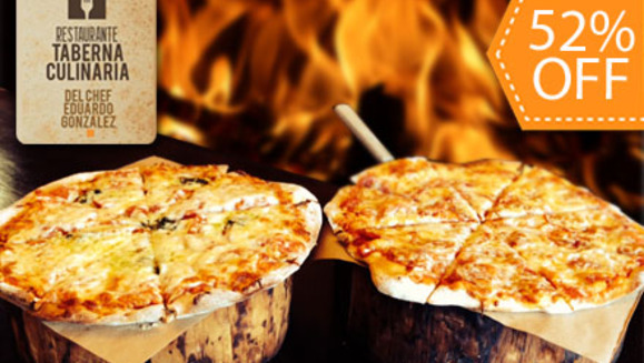 [Image: ¡La oferta se ha extendido! ¡Paga Q79 en vez de Q163 por 1 Pizza Artesanal de 8 porciones (Pepperoni o Margherita ) + 2 Copas de Vino en La Taberna Culinaria!m]