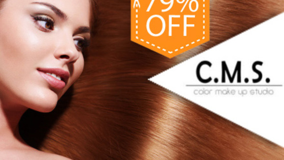 [Image: ¡Paga Q55 en lugar de Q260 por Corte Personalizado +Tratamiento Capilar Hidratante TIGI + Tratamiento Sellador de Puntas TIGI + Planchado o Cepillado en CMS Color Make Up Studio!m]