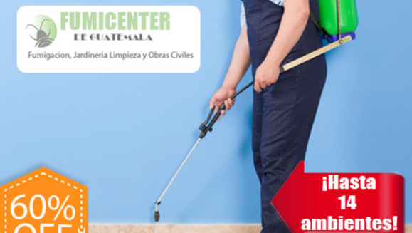 [Image: ¡Paga Q290 en vez de Q725 por Servicio de Fumigación para eliminación de plagas hasta para 14 ambientes con FUMICENTER!m]