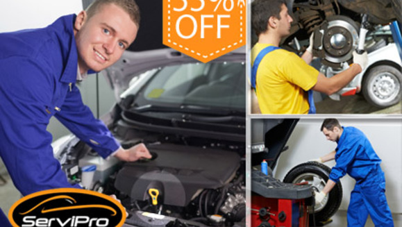 [Image: ¡Paga Q379 en lugar de Q850 por Servicio Completo para tu vehículo que incluye: Cambio de Aceite y Filtro + 4/4 de aceite 20w50 + Alineación y Balanceo en las 4 llantas + Revisión, Limpieza y Ajuste de Frenos + Revisión de 11 puntos en Servipro!m]