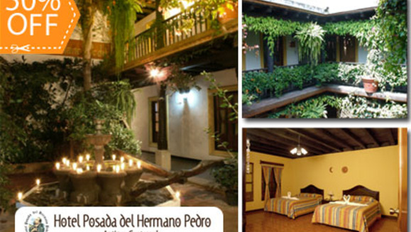 [Image: ¡Paga Q340 en lugar de Q680 por Estadía de una noche  para 2 personas en Habitación Doble con impuestos incluidos + 2 Desayunos en Hotel Posada del Hermano Pedro!m]