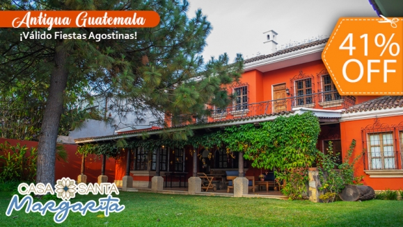 [Image: ¡Vacaciones Agostinas en Guate! ¡Paga $50 en Lugar de $85 por Estadía para 2 en Antigua Guatemala + 2 Desayunos Chapines!m]