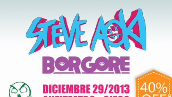[Image: ¡Cierra este 2013 al ritmo de la música electrónica! ¡Paga $18 en lugar de $30 por entrada GENERAL al primer concierto de Steve Aoki y Borgore en El Salvador por Istmo Music!m]