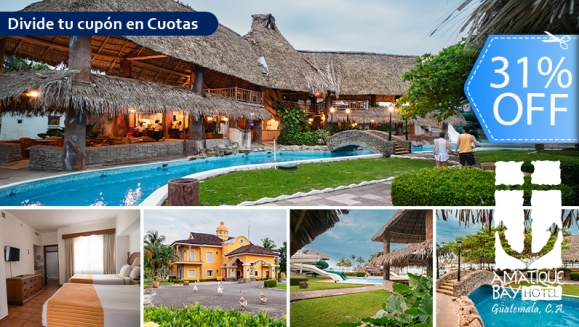 [Image: ¡Escapada Tropical en Amatique Bay Hotel! ¡Paga Q737 en Lugar de Q1,061 por Estadía en Habitación Studio Sencilla o Doble Para 2 Adultos y Hasta 2 Niños + Uso Ilimitado de Atractivas Instalaciones + Impuestos Incluidos!m]