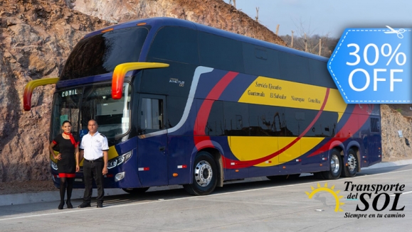 [Image: ¡Viaja en Bus Clase Ejecutiva con Transportes del Sol! ¡Paga Q350 en Lugar de Q500 por Viaje Redondo de Guatemala - El Salvador - Guatemala!m]