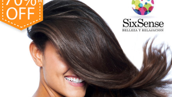 [Image: ¡Paga $28 en lugar de $92 por Tratamiento Premium de Chocolate y Keratina + Cauterización + Lavado Capilar de Limpieza Profunda + Manicure Express con Parafina + Depilación con cera de ceja y labio superior en SixSense!m]