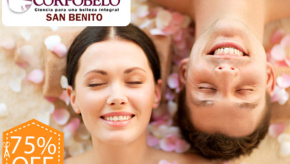 [Image: ¡Paga $25 en lugar de $100 por Paquete Facial de Rejuvenecimiento que incluye: 1 Sesión de Lifting Facial + 1 Sesión de Colágeno con Limpieza Facial + 1 Sesión de Elastina con Limpieza Facial en Corpobelo San Benito!m]