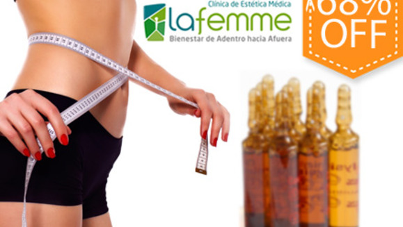 [Image: ¡Baja de peso Rápido y Seguro! ¡Paga Q225 en lugar de Q700 por Paquete de 10 ampolletas de Mesoterapia Oral “Meso-Control” + Evaluación Nutricional y Plan de Alimentación por Nutriólogo en La Femme!m]