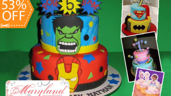 [Image: ¿Eres amante de los postres? ¡Paga $28 en lugar de $60 por Pastel Decorado de 40 porciones o 35 Cupcakes decorados sabor a elección en Maryland Pastelería!m]