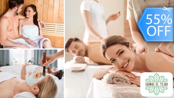 [Image: ¡Día de Spa Ilimitado para 2! ¡Paga Q299 en Lugar de Q660 por Día de Spa con Circuito de Sauna Húmedo o Baño de Vapor + 30 Minutos de Masaje Corporal + 2 Mascarillas + Bebidas a Elección: 2 Gaseosas o 2 Cervezas + 1 Porción de Papas Fritas y Más!m]
