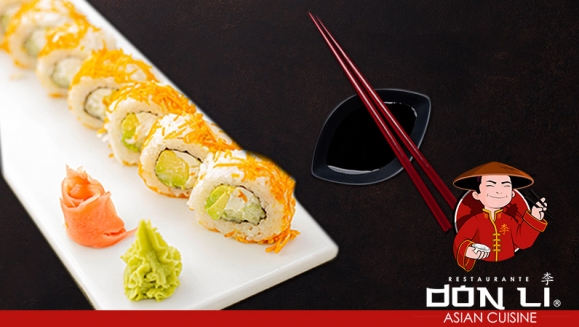 [Image: ¡Paga $13.99 en Lugar de $25.99 por 2 Rollos de Sushi a Elección entre Crunchy Crab, Plátano, Dancing, Honolulu o California) + 1 Orden de Wantanes + 1 Pichel de Té Verde o de Melocotón!m]
