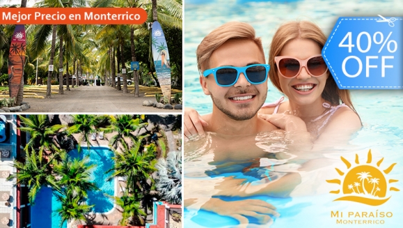 [Image: ¡Paga Q360 en Lugar de Q600 por Estadía de 1 Noche Para 2 Personas en Monterrico: Habitación con A/C, Cama, Baño Privado y Amenidades + Ingreso a Todas las Instalaciones: Áreas Verdes y de Descanso, Piscinas, Playa y Más!m]