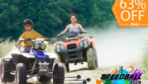 [Image: ¡Dale a tu cuerpo una dosis de adrenalina! ¡Paga $15 en lugar de $40 por 1 hora de renta de una cuadrimoto en Speedball Club!m]