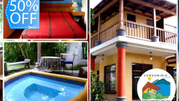 [Image: ¡Paga Q690 en lugar de Q1380 por Estadía de 1 noche en Townhouse  para 6 Personas, totalmente Equipado con 2 habitaciones, jacuzzi, y más en Condominio Santa Catarina del Lago en Atitlán!m]