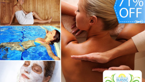 [Image: ¡Paga Q189 en lugar de Q645 por Día de Spa con Uso Ilimitado de Sauna, Jacuzzi e Hidroterapia + Masaje Relajante Profundo Hawaiano+ Mascarilla Facial de arcilla mineralizante + Tonificación con florales del Dr. Bach + Té Relajante en Le Suisse Spa!m]