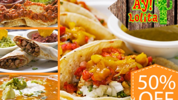 [Image: ¡Paga $12 y consume $24 en todo el menú de Ay! Lolita, en Plaza Volcán!m]