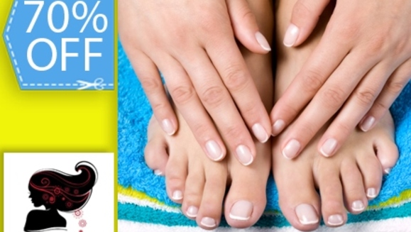 [Image: ¡Paga Q99 en lugar de Q330 por paquete que incluye: Manicure + Pedicure de Chocolate o Naranja + Aplicación de Gelux en Manos y Pies + Depilación de Ceja o Bigote en Natural Beauty!m]
