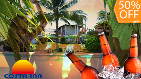 [Image: ¡Paga $45 en lugar de $90 por Estadía para 4 Personas + 2 Desayunos Continentales + 1 Balde de Cerveza + 1 Plato de Bocas Mixtas  en Costa Inn de la Costa del Sol! ¡Sólo 103 cupones disponibles!m]