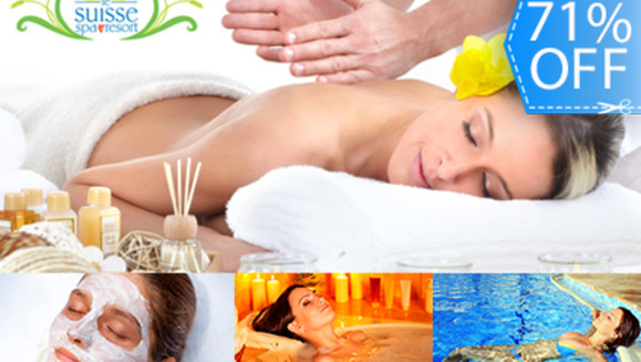 [Image: ¡Paga Q189 en lugar de Q645 por Día de Spa que Incluye: Sauna, Jacuzzi e Hidroterapia Ilimitado + Masaje Relajante Hawaiiano + Mascarilla Facial de Arcilla + Tonificación con Florales del Dr. Bach + Té Relajante en Le Suisse Spa!m]