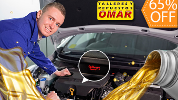 [Image: ¡Paga $21 en lugar de $60 por Paquete para Vehículo que Incluye: Cambio de Aceite + Cambio de Filtro de Aceite + Alineado + Check Engine + Rotación de Llantas en Repuestos Omar!m]