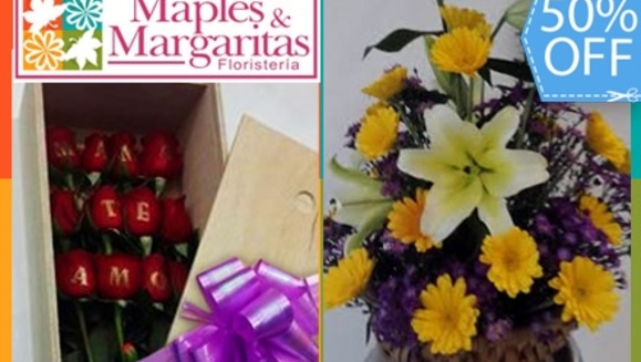 [Image: ¡Paga Q199 en lugar de Q400 por Arreglo Floral a Elección entre: Cesto Impactante de 2 Docenas de Rosas ó Caja Rústica de 1 Docena de Rosas +  Frase Impresa en Rosas en Maples y Margaritas!m]