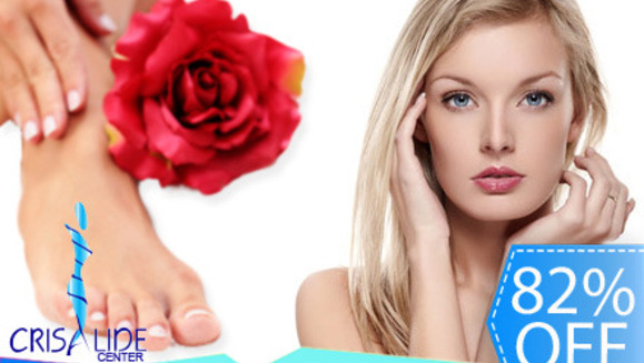 [Image: ¡Paga Q85 en lugar de Q485 por Manicure y Pedicure + Esmalte en Manos y Pies + Facial de Limpieza + Mascarilla de Colágeno + Depilación de Ceja, Bigote o Axila + Kit de regalo con Gel de Colágeno y Vitamina E en Crisalide Center Salón!m]