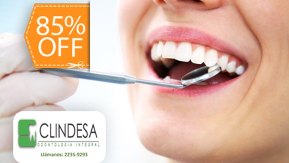 [Image: ¡Paga $30 en lugar de $200 por 3 Rellenos de Resina Blancos o 3 Sellantes + Limpieza con Ultrasonido + Aplicación de Flúor+ Diagnóstico con Cámara Intraoral + Evaluación, Diagnóstico y Aplicación de Flúor Gratis para 1 Acompañante en Clindesa!m]