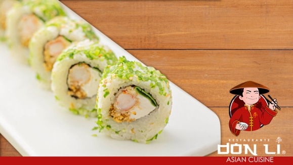 [Image: ¡Paga $24 en Lugar de $48 por Banquete de Sushi hasta para 5 Personas que Incluye: 1 Crunchy Crab Roll + 1 Honolulu Roll + 1 Manhattan Roll + 1 Char Siu Roll + 1 California Roll + 1 Orden de Wantanes de Pollo + 1 Pichel De Té Helado!m]