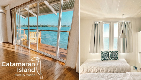 [Imagen:¡Una Noche en El Caribe Guatemalteco! ¡Paga Q629 en Lugar de Q1,047 por Estadía para 2 Personas en Bungalow Privado + Traslados en Lancha + Parqueo + Impuestos en Catamaran Island Hotel!]