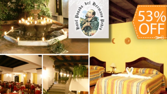 [Image: ¡Fiestas Agostinas en Antigua!¡Paga $40 en lugar de $85 por Estadía de una Noche para 2 Personas en Habitación Doble + 2 Desayunos Americanos en Hotel Posada del Hermano Pedro en Antigua Guatemala!m]