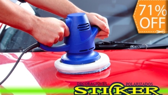 [Image: ¡Paga $19 en lugar de $66 por Restauración de Pintura (Robin, Abrillantador, Pasteado a Máquina Marca 3M) + Lavado + Aspirado + Siliconado + Lavado de Motor o Pulido o Polarizado de Silvines + Sticker Personalizado + Pinito de Aroma en Sticker City!m]