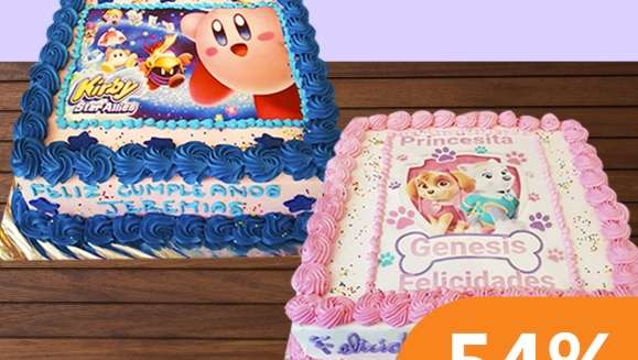 [Image: ¡Paga $42 en Lugar de $92 por Pastel Cuadrado de 60 Porciones con Relleno a Elección + Decoración con Fotografía o Imagen Impresa en Papel Comestible de Arroz!m]