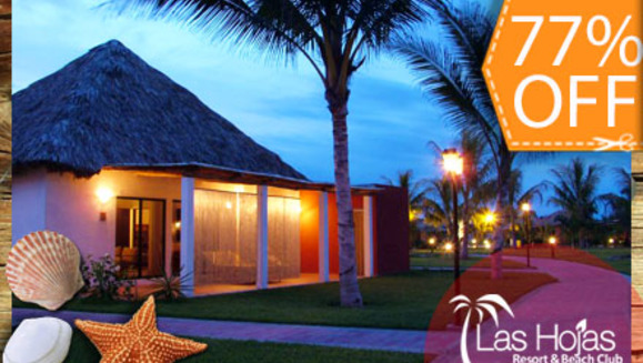 [Image: ¡Paga $70 en lugar de $300 por Estadía de 1 Noche Hasta para 6 Personas en Las Hojas Resort and Beach Club!m]