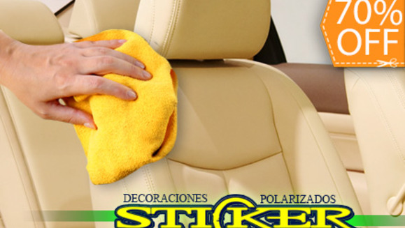 [Image: ¡Paga $25 lugar de $82 por Limpieza Profunda de Tapicería + Pulido de Silvines + Lavado de Vehículo + Aspirado + Siliconado + Pasteado a Máquina o Lavado de Motor en Sticker City!m]