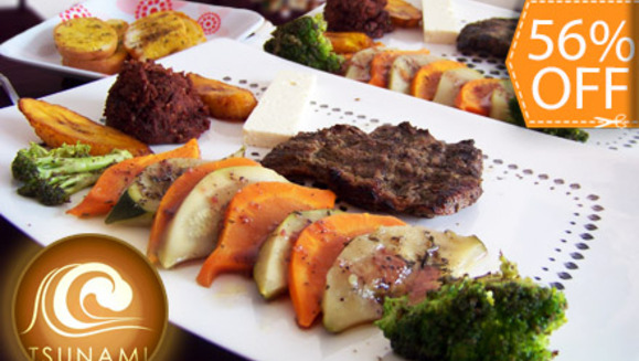 [Image: ¡Paga $14 en lugar de $31.90 por 2 Deliciosos Platos de Churrasco Típico + 2 Bebidas en Tsunami Restaurante y Bar!m]