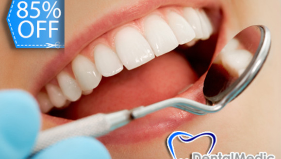 [Image: ¡Paga Q85 en lugar de Q550 por Limpieza Dental Completa que incluye: Desmanchado Dental con Profijet + Eliminación de Sarro y Placa con Ultrasonido + Aplicación Tópica de Flúor + 2 Radiografías Digitales + Examen Diagnóstico en DentalMedic!m]