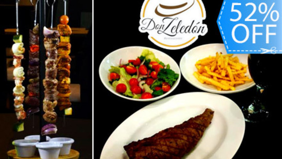[Image: ¡Paga Q149 en lugar de Q310 por 2 Brochetas Premium a Elección (Lomito, Mariscos, Cerdo, Pollo) ó 1 Libra de Asado de Lomito + 2 Guarniciones y 2 Bebidas a Elección en Restaurante Don Zeledón!m]