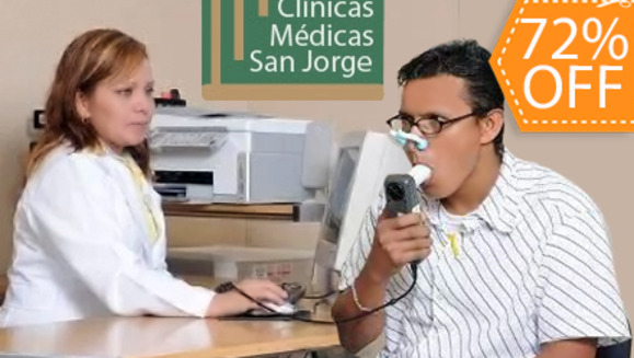 [Image: ¡Paga $18 en lugar de $65 por un Examen Pulmonar (Espirometría Forzada) + Consulta Especializada en Clínicas Médicas San Jorge!m]