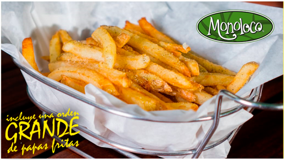 [Image: ¡Paga Q125 en lugar de Q210 por 1 Plato de los Mundialmente Famosos “Nachos Monoloco” para 4 Personas: Vegetarianos, Pollo, Lomito o Mixtos + 1 Orden Grande de Papas Fritas! ¡VÁLIDO PARA FINES DE SEMANA!m]
