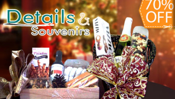 [Image: ¡Paga $15 en lugar de $50 por una Canasta Gourmet en Details &amp; Souvenirs!m]
