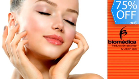 [Image: ¡Paga Q99 en lugar de Q400 por Peeling de Limpieza Intensiva + Exfoliación Facial + Hidratación Profunda y Aplicación de Vitamina E + Masaje Relajante Express en Cuello Hombros y Espalda en Biomédica!m]