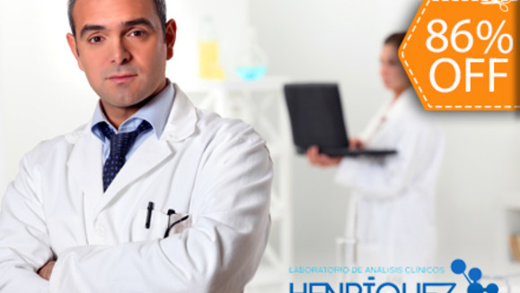 [Image: ¡Paga $15 en lugar de $110 por 12 Exámenes de Chequeo General + Toma de Presión Arterial en Laboratorio Clínico Henríquez Sucursal Colonia Médica!m]