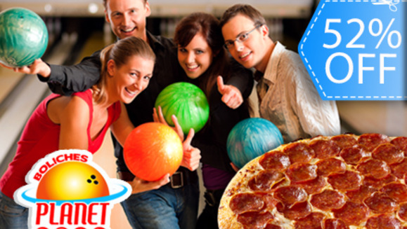[Image: ¡Paga Q99 en vez de Q205 por 1 Hora de Boliche hasta para 5 personas + Pizza Mediana de 12" a Elección en Planet Bowl!m]