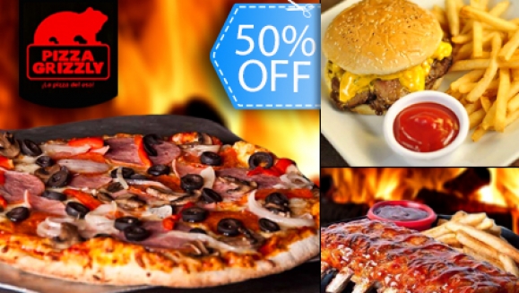 [Image: ¡Paga Q150 y Consume Q300 en Todo el DeliciOso Menú de Alimentos y Bebidas en Pizza Grizzly La Jungla Z.9!m]