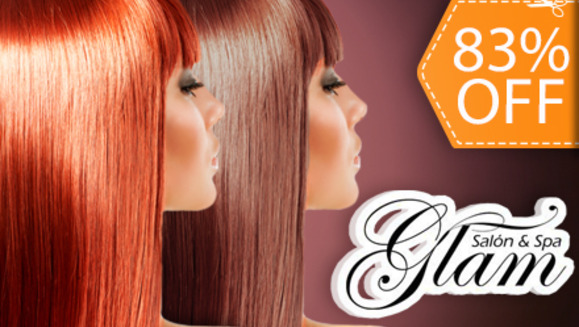 [Image: ¡Paga $20 en vez de $115 y elige entre Tinte Premium o Mechas o Retoque de Color + Tratamiento de Color y más en Glam Salón y Spa!m]