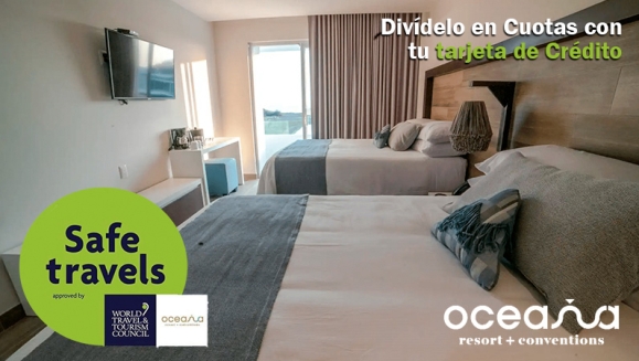 [Image: ¡Oceana Resort TODO INCLUIDO FINES DE SEMANA! ¡Paga Q2,500 en Lugar de Q3,040 por Estadía Familiar para 2 Adultos y 2 Niños (Menores de 5 Años) en Habitación Superior + Impuestos Incluidos!m]
