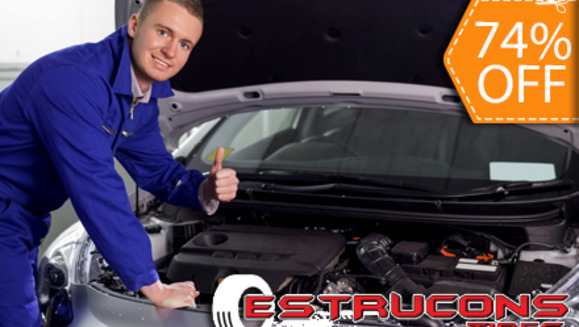 [Image: ¡Paga $26 en lugar de $101 por Cambio de Aceite TOTAL 20W50 + Filtro de Aceite + Alineado + Balanceo + Rotación de Llantas + Diagnóstico de Dirección y Suspensión + Limpieza de Frenos + Revisión de 18 Puntos en Estrucons Car Center!m]