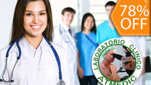 [Image: ¡Paga $22 en lugar de $98 por Chequeo Médico Completo de 16 Exámenes (Incluyendo Glucosa, Triglicéridos, Colesterol y Más) en Laboratorio Clínico ATMedic!m]