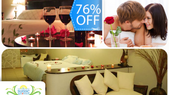 [Image: ¡Paga Q374 en vez de Q1,550 por Estadía para 2 Personas en Habitación con Chimenea + Día de Spa para 2 (Masajes, Mascarillas Faciales y Tés Relajante) + Uso de Instalaciones en Le Suisse Spa!m]