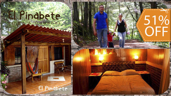 [Image: ¡Paga $50 en vez de $101 por Estadía para 4 Personas + 4 Desayunos + Tour al Bosque + Fogata + 4 Capuccinos + Karaoke en El Pinabete, Finca y Cabañas! ¡118 cupones disponibles!m]